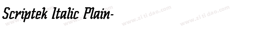 Scriptek Italic Plain字体转换